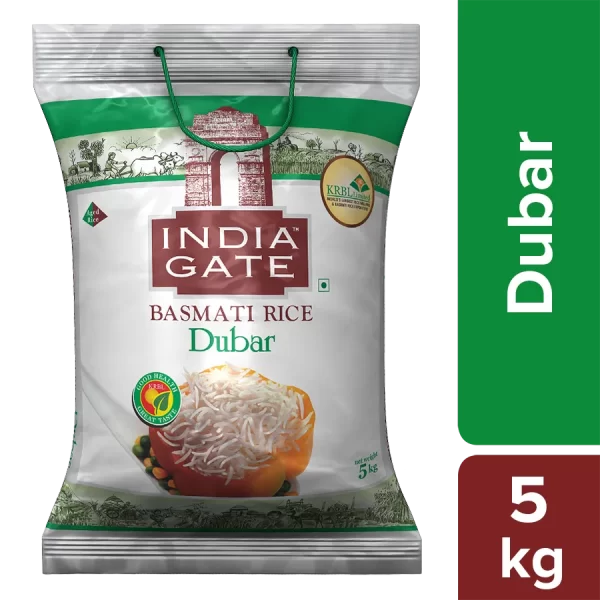 MIB supermart India gate basmati rice Dubar 5 kg