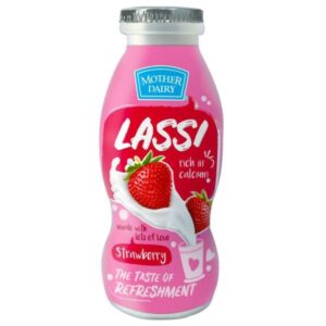 mother dairy strawberry lassi 200ml buy online daily mib